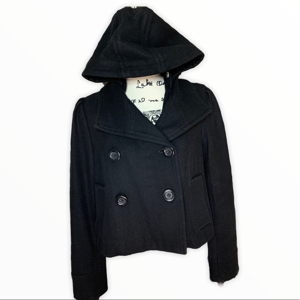 Black Cropped Coat
